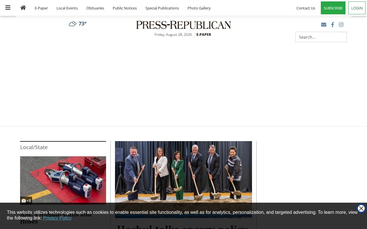 Clinton County arrest news source, Press-Republican local reporting page